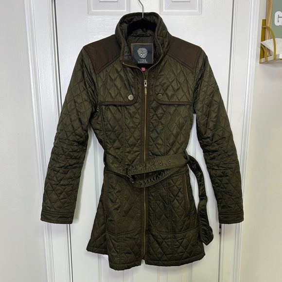 Vince Camuto Olive Quilted Jacket - Picture 1 of 8